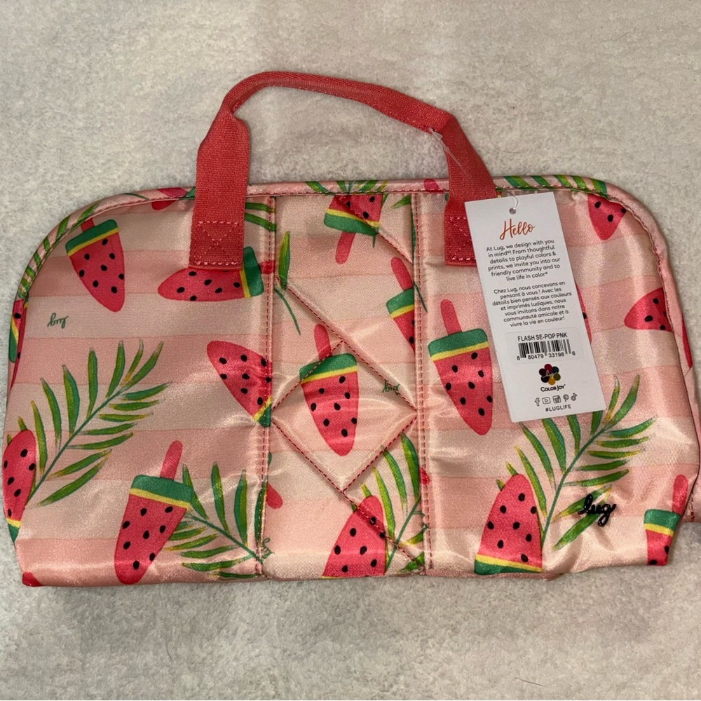 Lug flash popsicle pink watermelon cosmetic bag